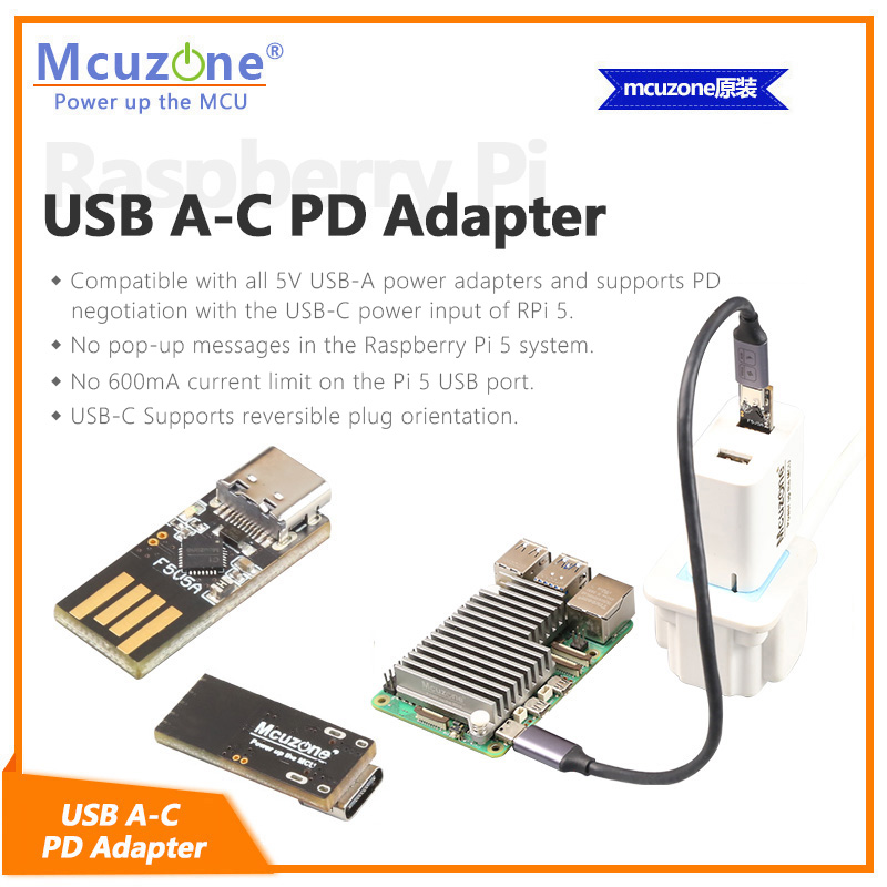 Banana Pi Bpi-M5 - Adaptateur PD USB A-C Raspberry Pi5,